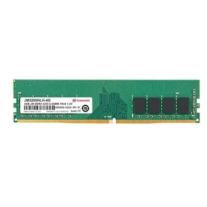 Оперативна памет Transcend 4GB JM DDR4 3200 U-DIMM 1Rx8 512Mx8 CL22 1.2V JM3200HLH-4G