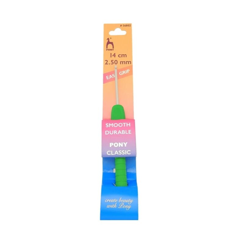 Croseta cu maner ergonomic, Pony, 14 cm, 2,5 mm, Verde - eMAG.ro
