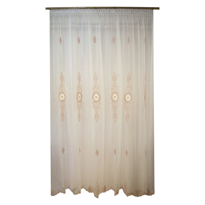 Perdea Velaria tiul baroc roz, 300x245 cm