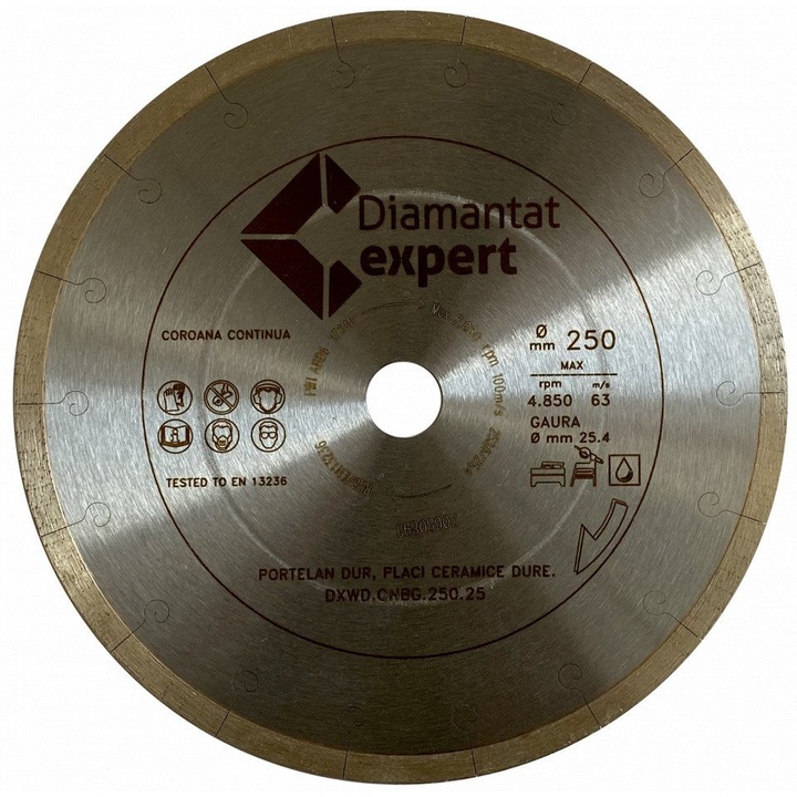 Disc pentru portelan dur, ceramica dura, Ultra Long Life 350x25.4mm, Ultra Premium DiamantatExpert - DXWD.QNBG.350.25
