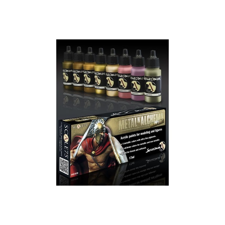 Scale75 8 db-os Festékkészlet, Metal'n Alchemy Golden Series, 17ml