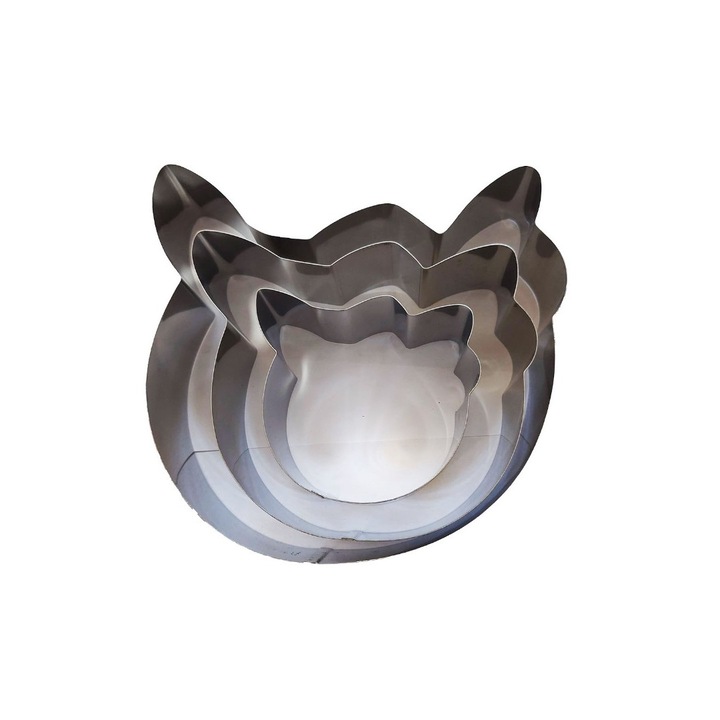 Set 3 Tavi pentru torturi cu 3 etaje, Pisica, 190COF