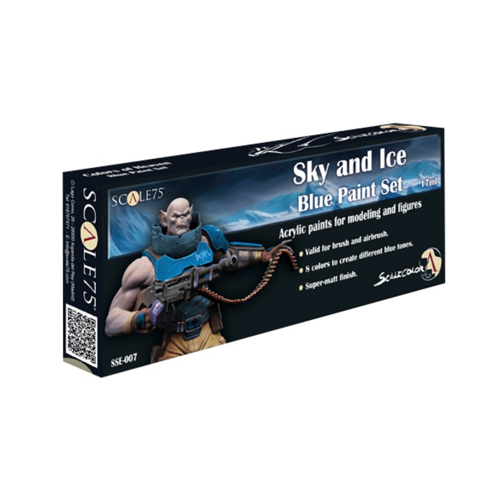 8 darabos Sky and Ice festék készlet, Scale75, 17ml