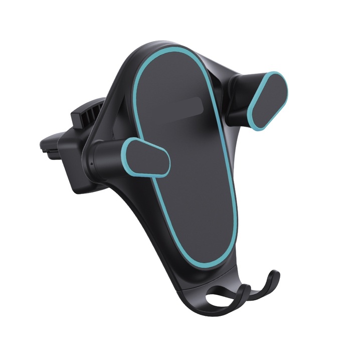 Gravitációs zár mágneses autótartó szellőzőn rögzítéssel, Fekete