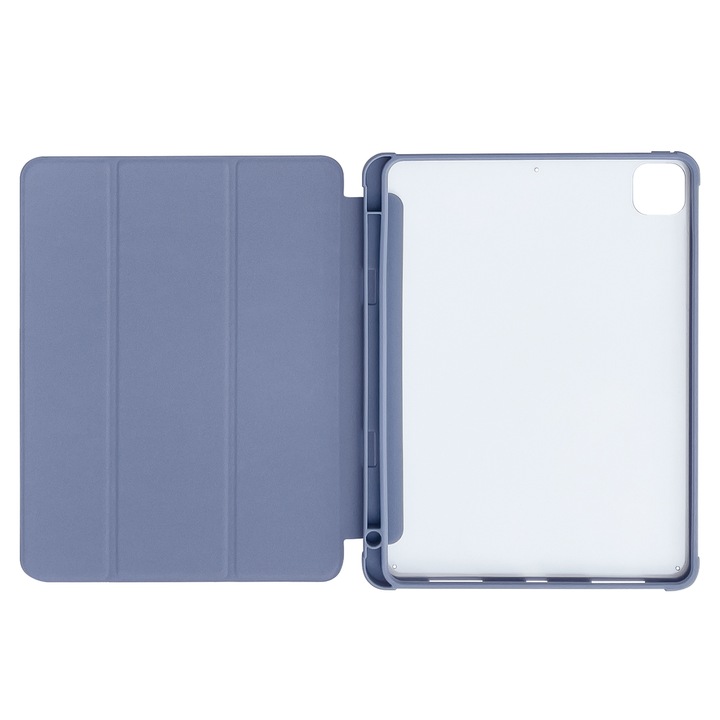 Husa de protectie, pentru Apple iPad Pro 12.9" 2018/2020/2021, cu suport pentru Pen, Flip cover, Albastru, HUR-BBL5093