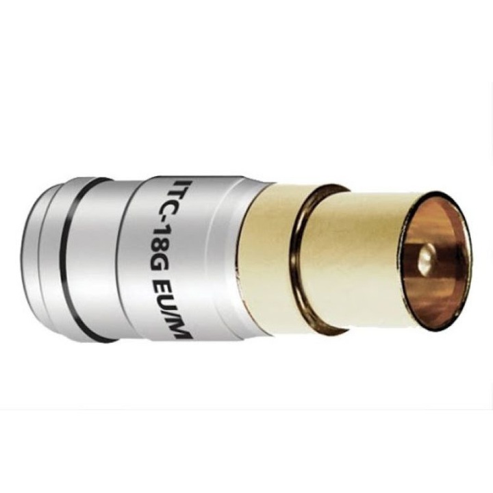 Koax M csatlakozó Audioquest ITC-18G EU koaxiális kábelhez, 68-013-53