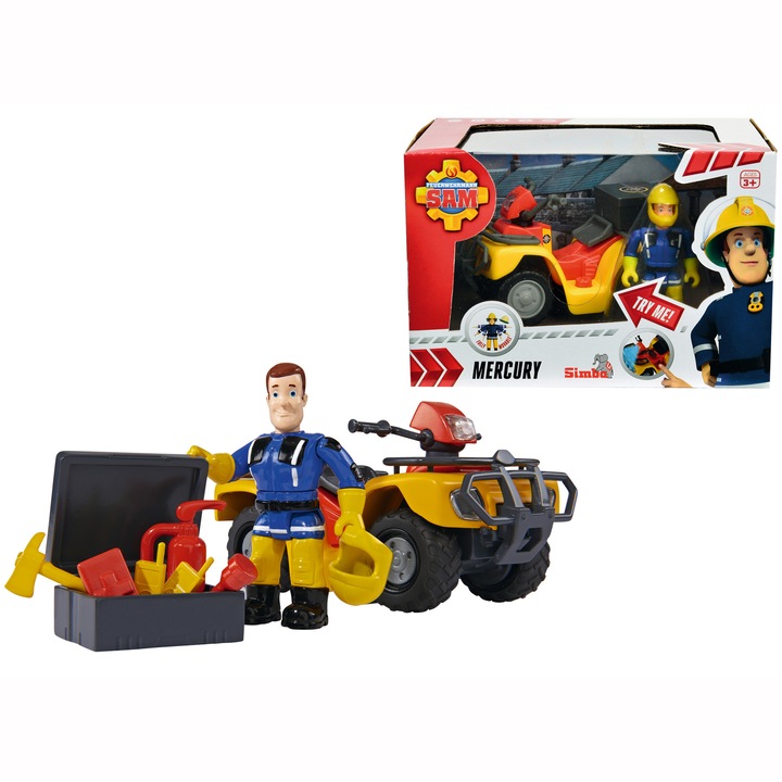 Set figurina Fireman Sam cu ATV