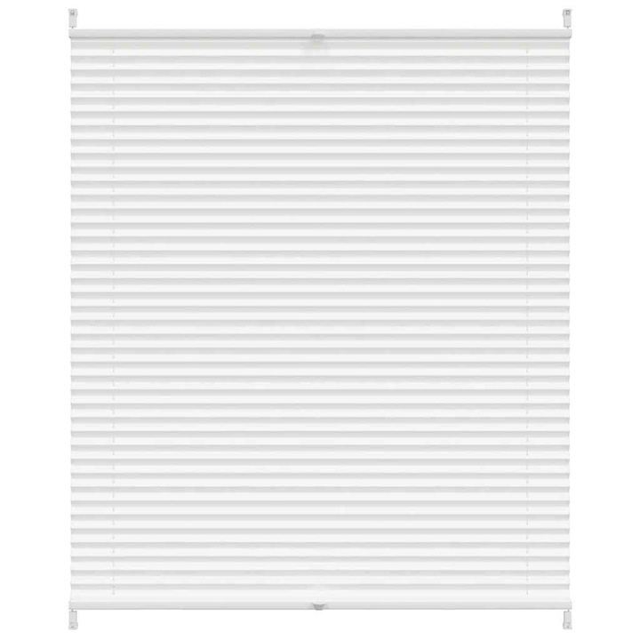 Jaluzea plisse vidaXL, alb, 100x150 cm, pliuri 240611