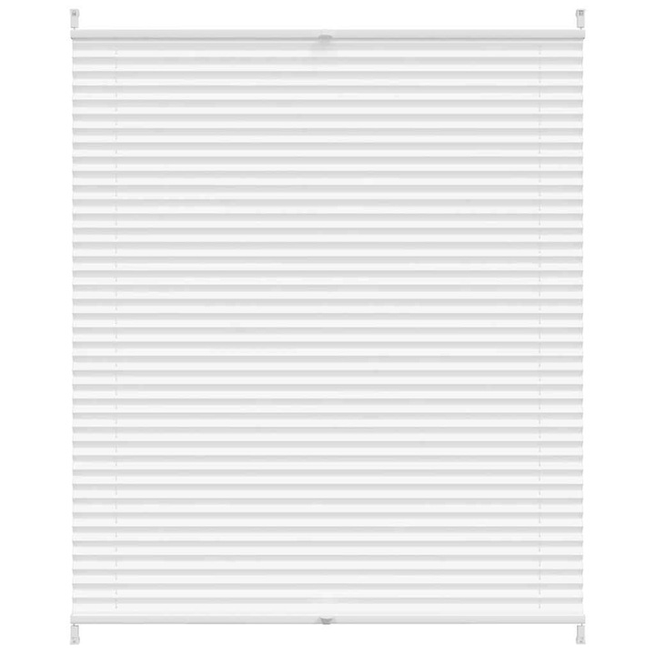 Jaluzea plisse vidaXL, alb, 110x100 cm, pliuri 240613