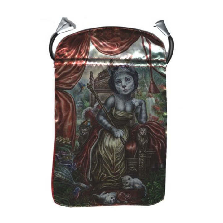 Tarot ajándéktáska, Lo Scarabeo, bársony, CATTAROT, 23 x 15 cm, többszínű