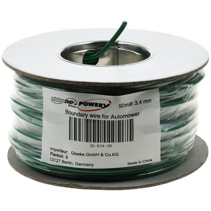 Cablu delimitare de 50 m pentru masina de tuns iarba robotizata Gardena, Husqvarna Automower 3,4mm