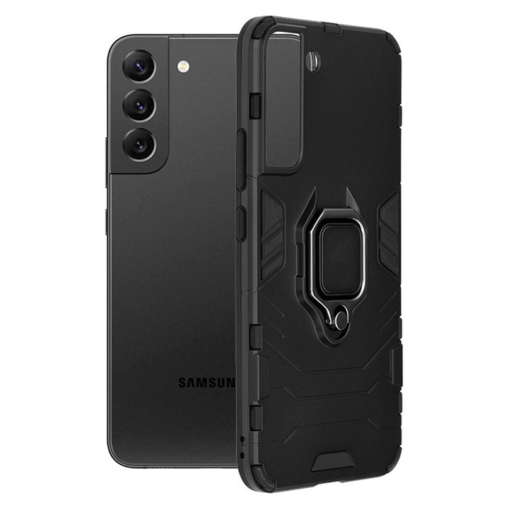 Кейс за Samsung Galaxy S22 Plus 5G, Techsuit Silicone Shield, черен
