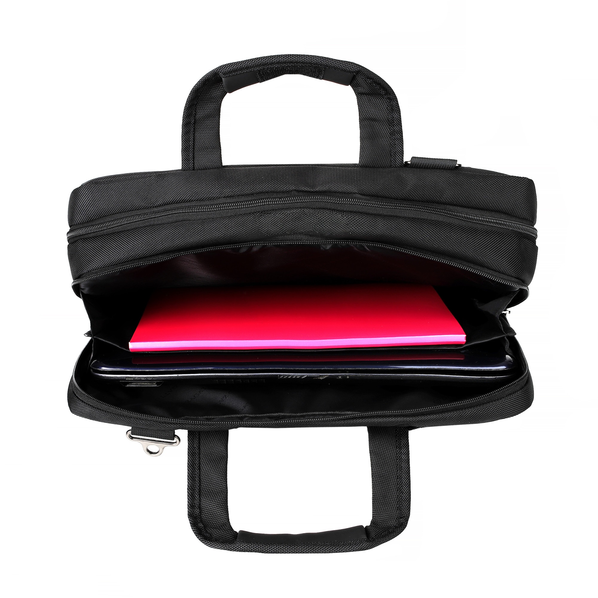 Geanta laptop, Zagatto, 15.6'', Negru, Impermeabila, Strat gros din spuma pentru protectie antisoc, Adaptabila la troler, Bareta ajustabila si detasabila, Doua compartimente principale, ZG651