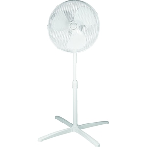 Ventilator cu picior Home SF 40 WH/M, 40W, 40 cm diametru, 3 trepte, miscare oscilatorie, picior reglabil pe inaltime, alb