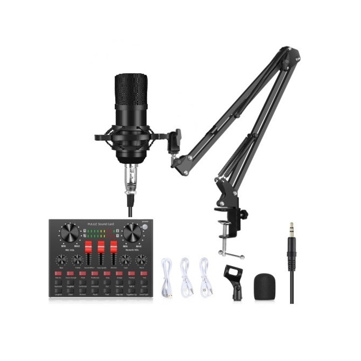 Mixer karaoke Puluz cu microfon, eR D L