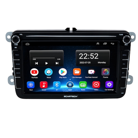 Navigatie cu Android 2GB RAM 32 GB, Ecran 8 Inch, ®️ECARTECH pentru Golf 5, Golf 6, Jetta, Passat B6, CC, B7, Polo, Tiguan, Touran, Skoda, Seat