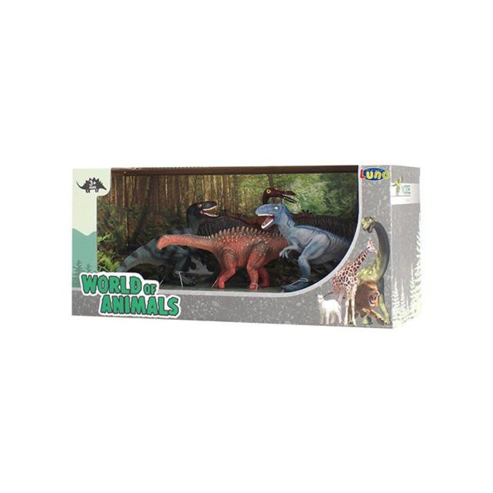 Luna 8563355 World Of Animals: Dinoszaurusz játékszett 4db-os készlet