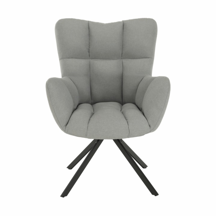 DacEnergy fotel, fémvázas, szövet kárpitozás, egyedi kialakítású, forgatható, 67x97x72 cm, fekete-szürke kivitel