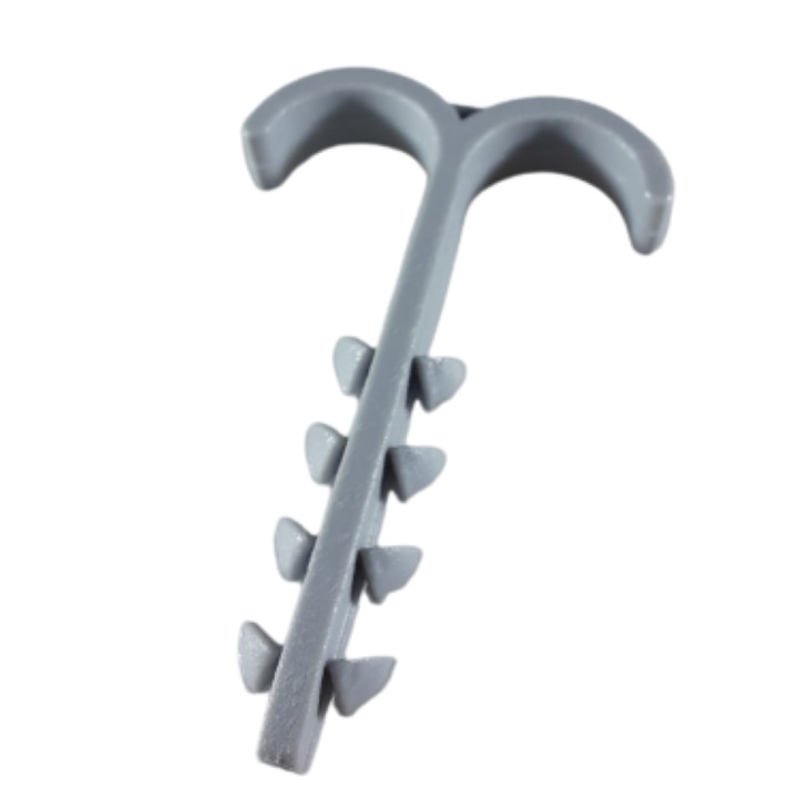 Set 100 bucati cleme duble cu gaura de 6mm pentru tuburi sau cabluri 4-10mm