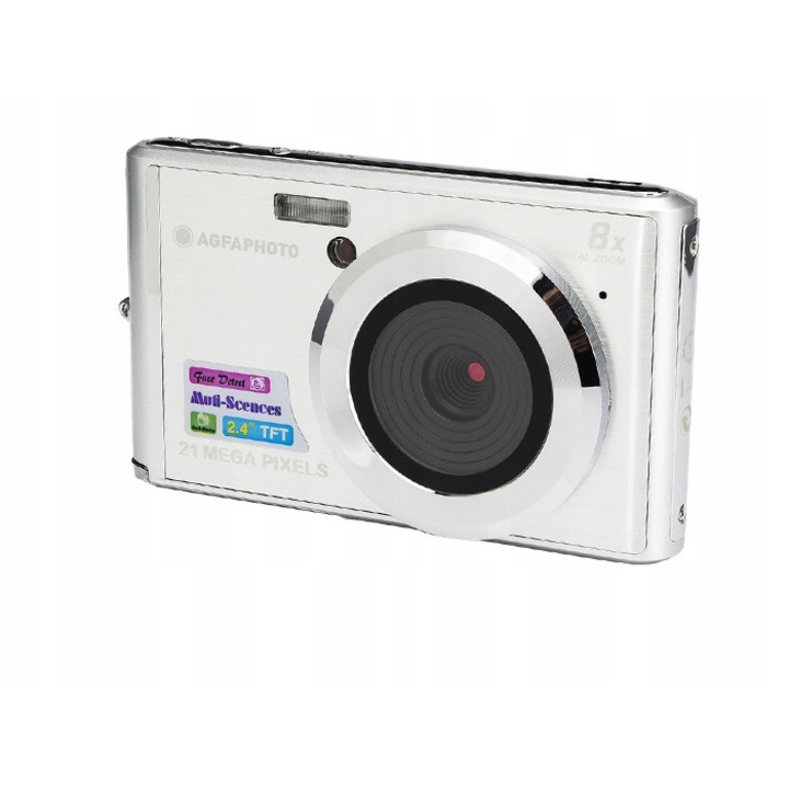 Дигитален фотоапарат AgfaPhoto DC5200, 21MP, HD 720p, Сребрист