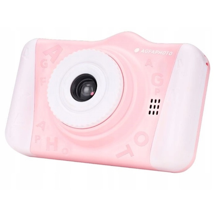 Компактен цифров фотоапарат за деца AgfaPhoto Realikids Cam 2, включва 8 GB micro SD карта, Розов