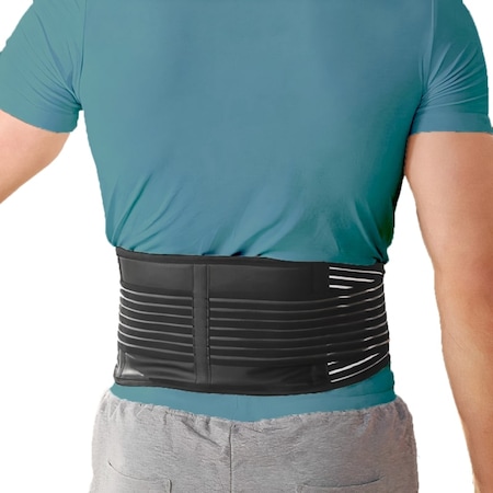 Centura cu turmalina si magneti Better Posture Pro, Marimea XXL, Talie 110-135 cm, Neagra, Unisex