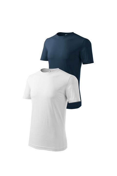 Set 2 tricouri de barbati, Malfini, Classic, mix 1, Alb/Bleumarin