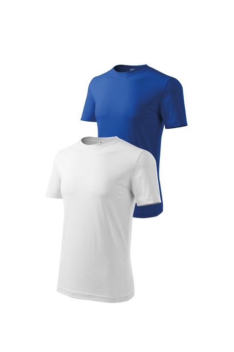 Set 2 tricouri de barbati, Malfini, Classic, mix 1, Alb/Albastru royal