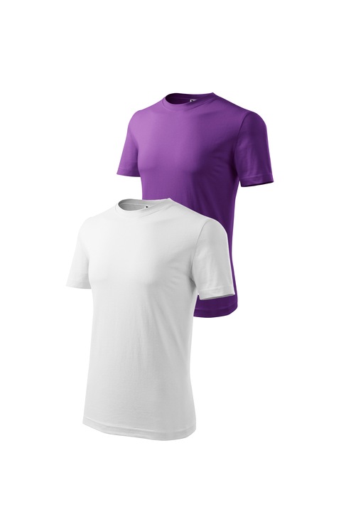 Set 2 tricouri de barbati, Malfini, Classic, mix 3, Alb/Violet