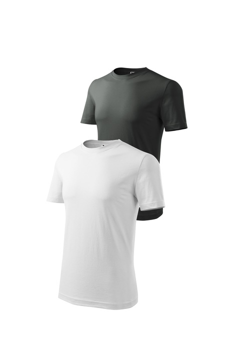 Set 2 tricouri de barbati, Malfini, Classic, mix 3, Alb/Gri