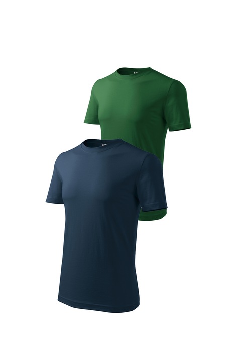 Set 2 tricouri de barbati, Malfini, Classic, mix 3, Bleumarin/Verde sticla