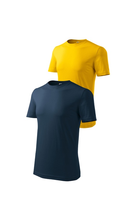 Set 2 tricouri de barbati, Malfini, Classic, mix 3, Galben/Bleumarin
