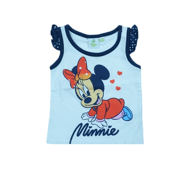 Тениска без ръкави Disney Minnie Mouse за момиче, Бяла 80 CM