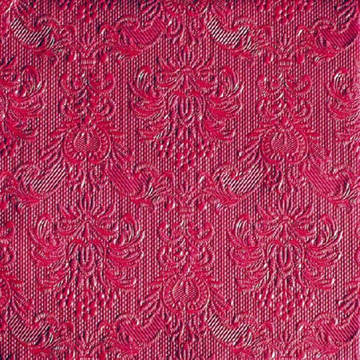 Servetel hartie in relief, Ambiente, Elegance rosu 33x33cm, 15 buc