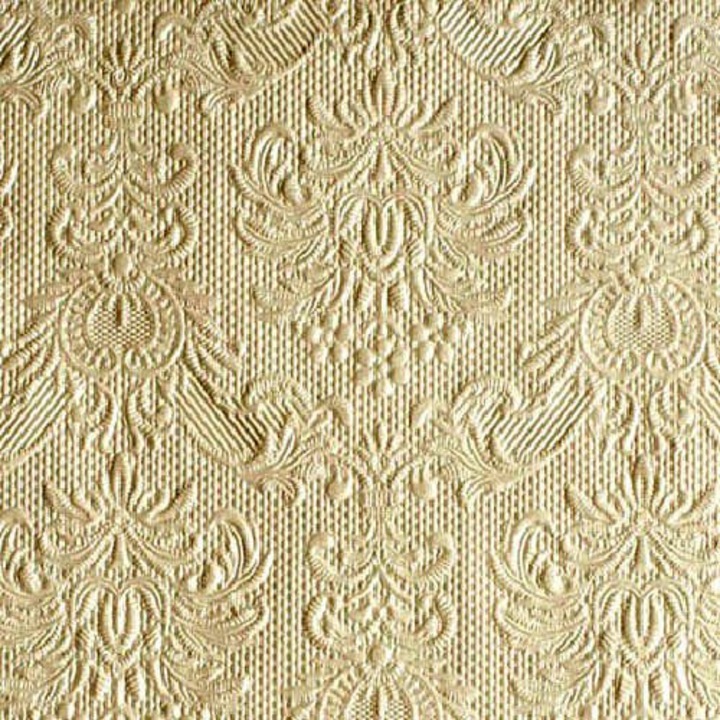 Set 15 servetele, hartie gofrata Elegance perle crem 25x25cm