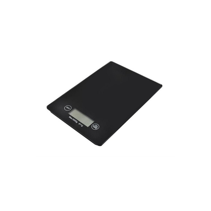 Cantar digital de bucatarie, Metal, Afisaj LCD, Negru