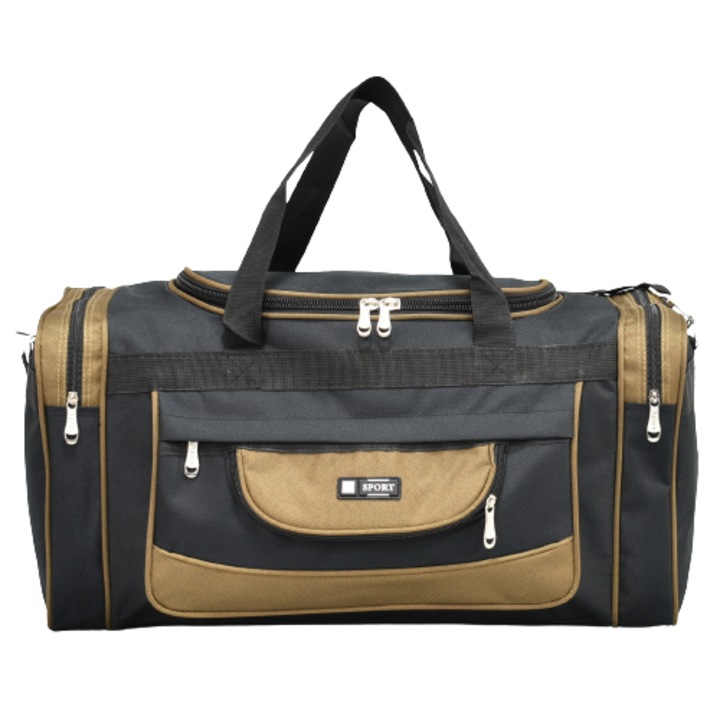 Спортен сак 605, Текстил, 60/30/26 см, Светлокафяв
