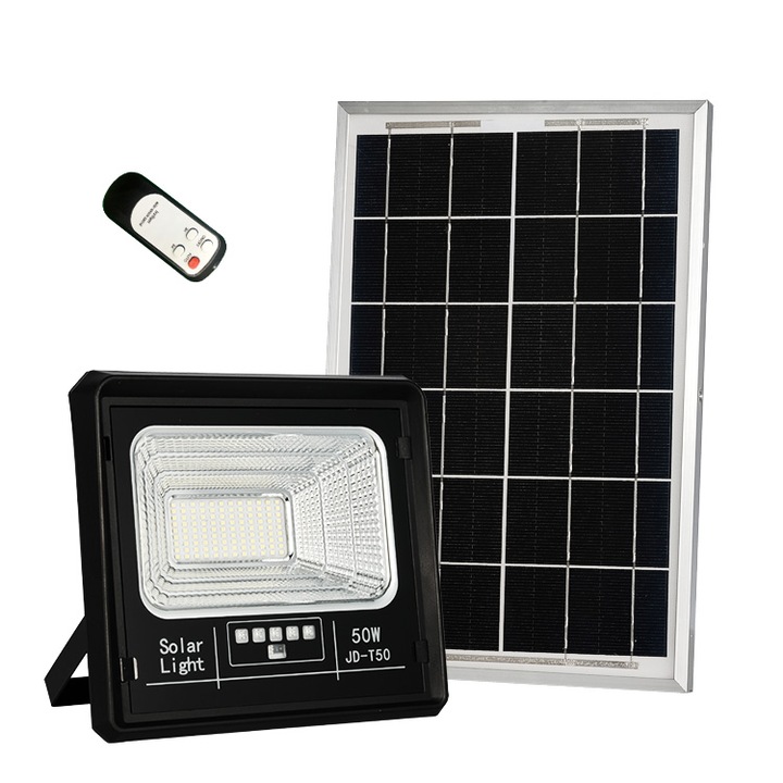 LED соларен прожектор с дистанционно JD-T 50W