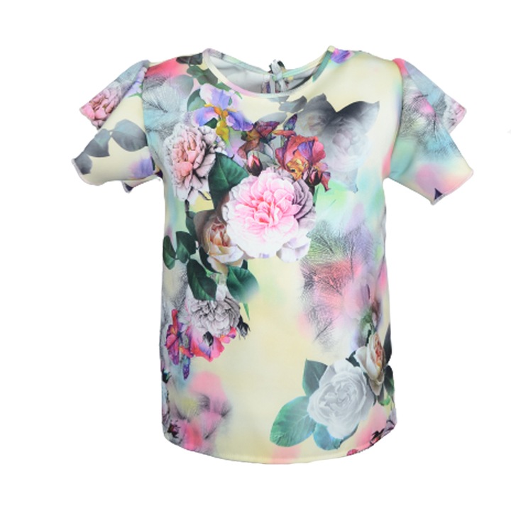 Bluza cu maneca scurta pentru fete Mini Junior IGM-11-116, Multicolor 78893