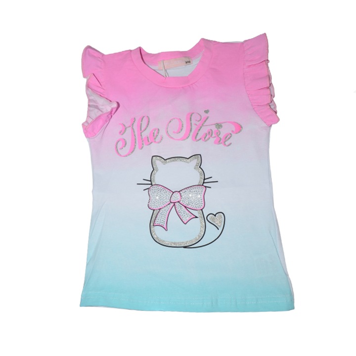 Rövid ujjú póló lányoknak Happy House WB-2936B-104-110, Multicolor 78049