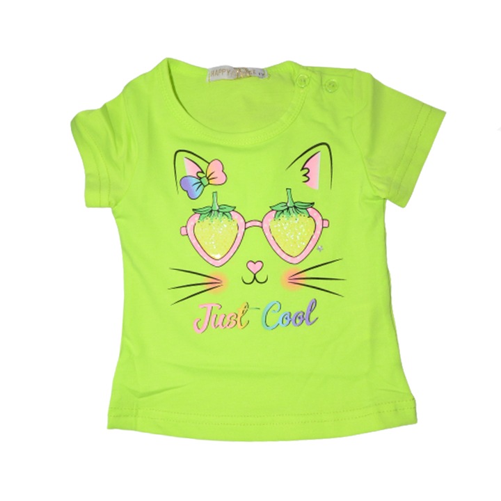 Rövid ujjú póló lányoknak Happy House HH361B, zöld 78095