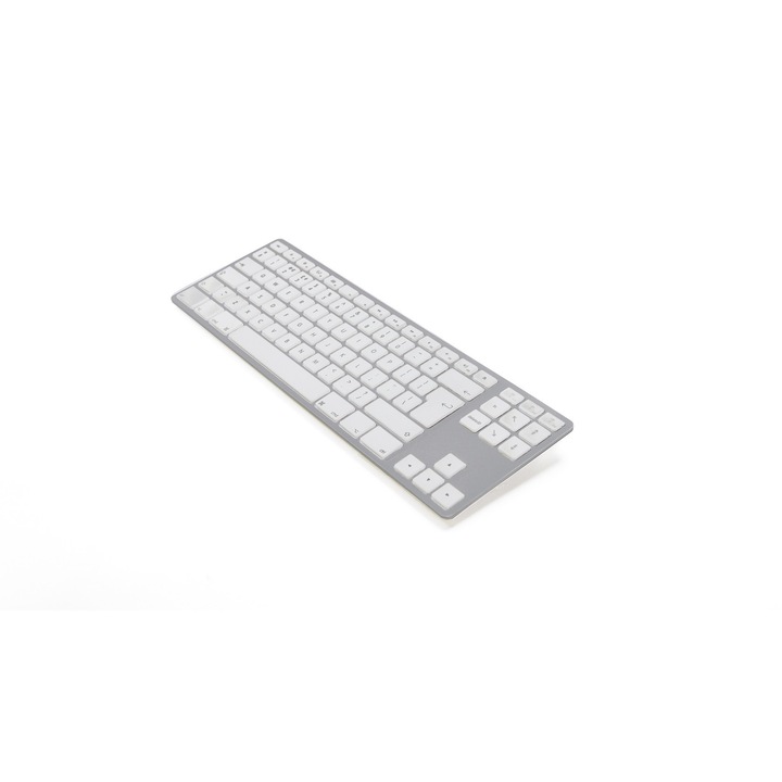 Tastatura Matias FK308S-UK, cu cablu, alb-argintiu, EN