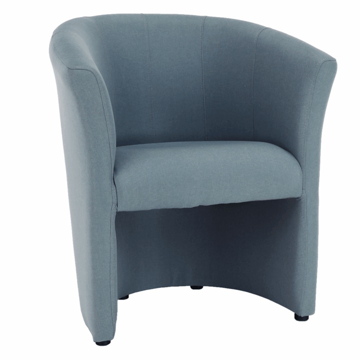 Fotoliu tapiterie textil gri mentol Cuba 65x60x77 cm