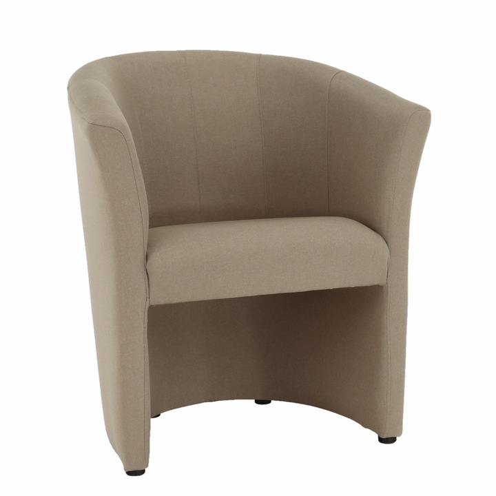 Куба бежово кресло с текстилна тапицерия 65x60x77 см