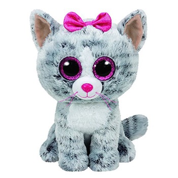 Plus pisica Kiki, gri , 24 cm - Boos, TY Plus pisica Kiki, gri , 24 cm - Boos, TY