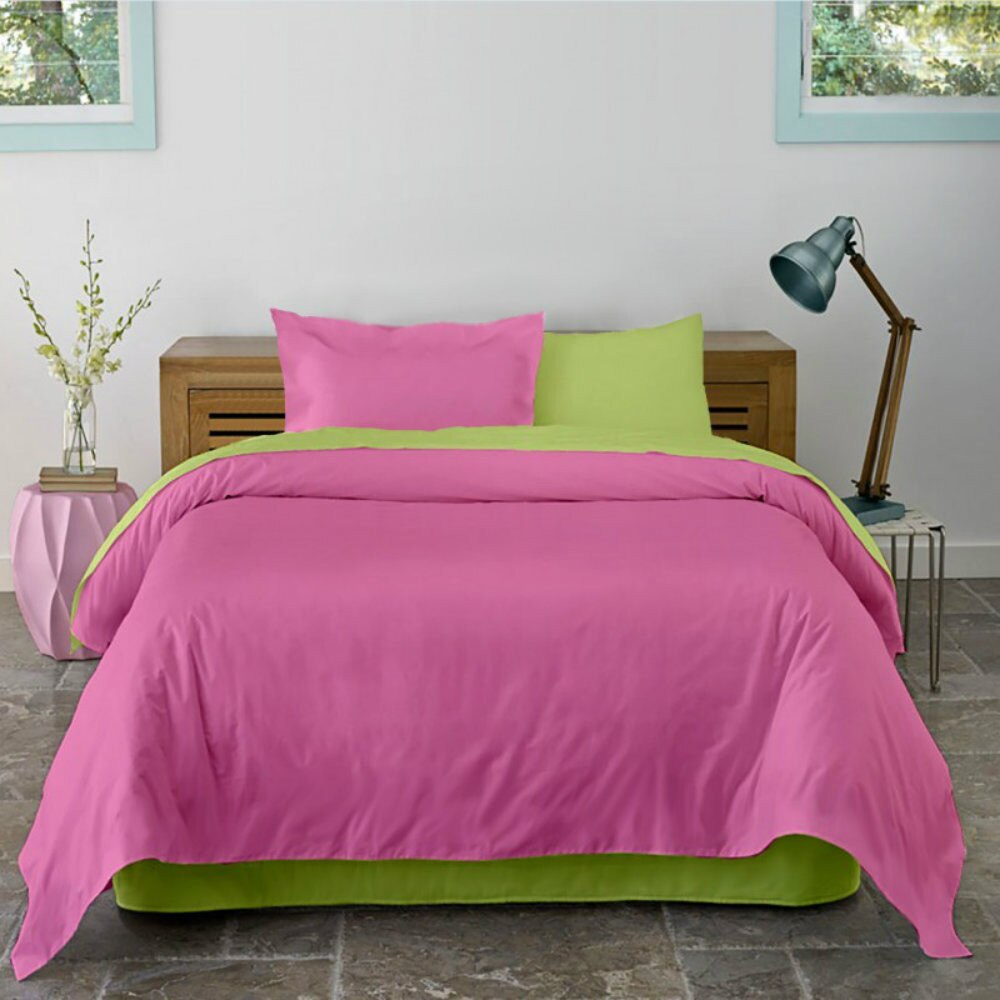 Lenjerie de pat bumbac Rose / Lime