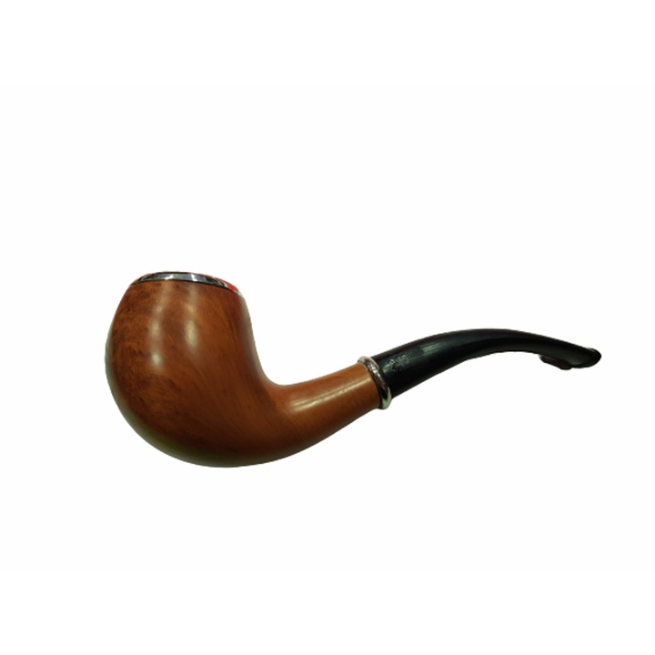 Ahelos cső, fa/műanyag, szűrő nélkül, barna