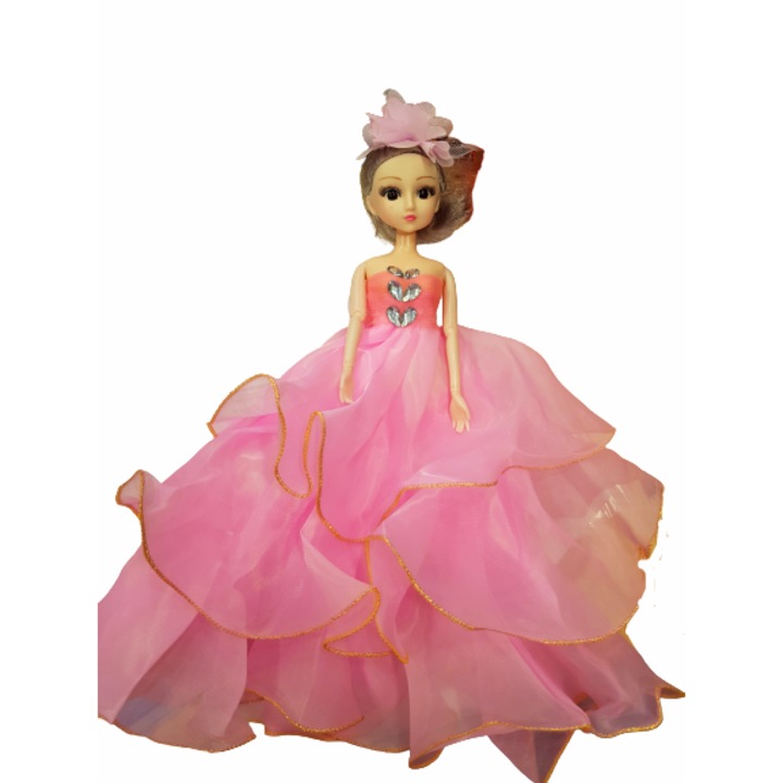 Играчка Кукла, Подвижни стави, Розова, Без кутия, 30 см