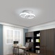 Candelabru LED 2 Circle, Goeco, Plafoniera, Aluminiu, 22 W, 25 x 17 x 9.5 cm, Alb