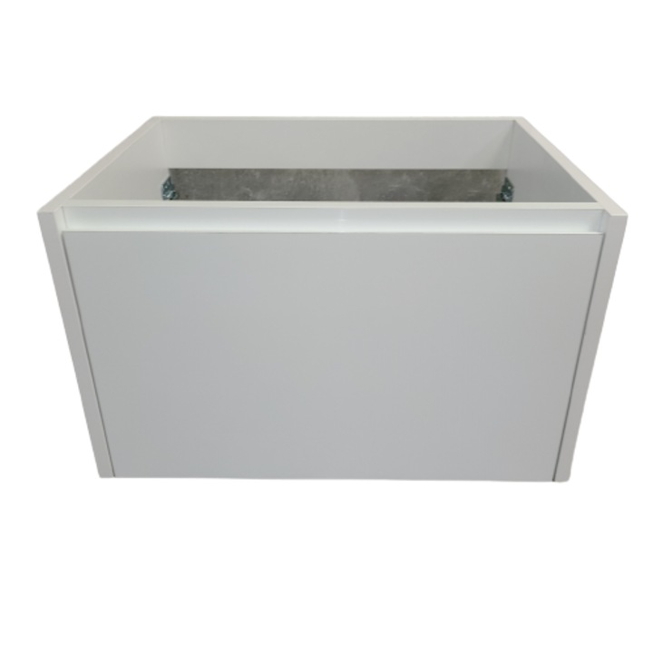 Baza mobilier suspendat fara lavoar , cu 1 sertar , cu inchidere soft close , 600 x 455 x 360 , Model Bianca Matt White